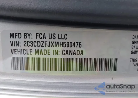 2021 Dodge Challenger R/T Scat Pack из США, поврежденный, VIN 2C3CDZFJXMH590476